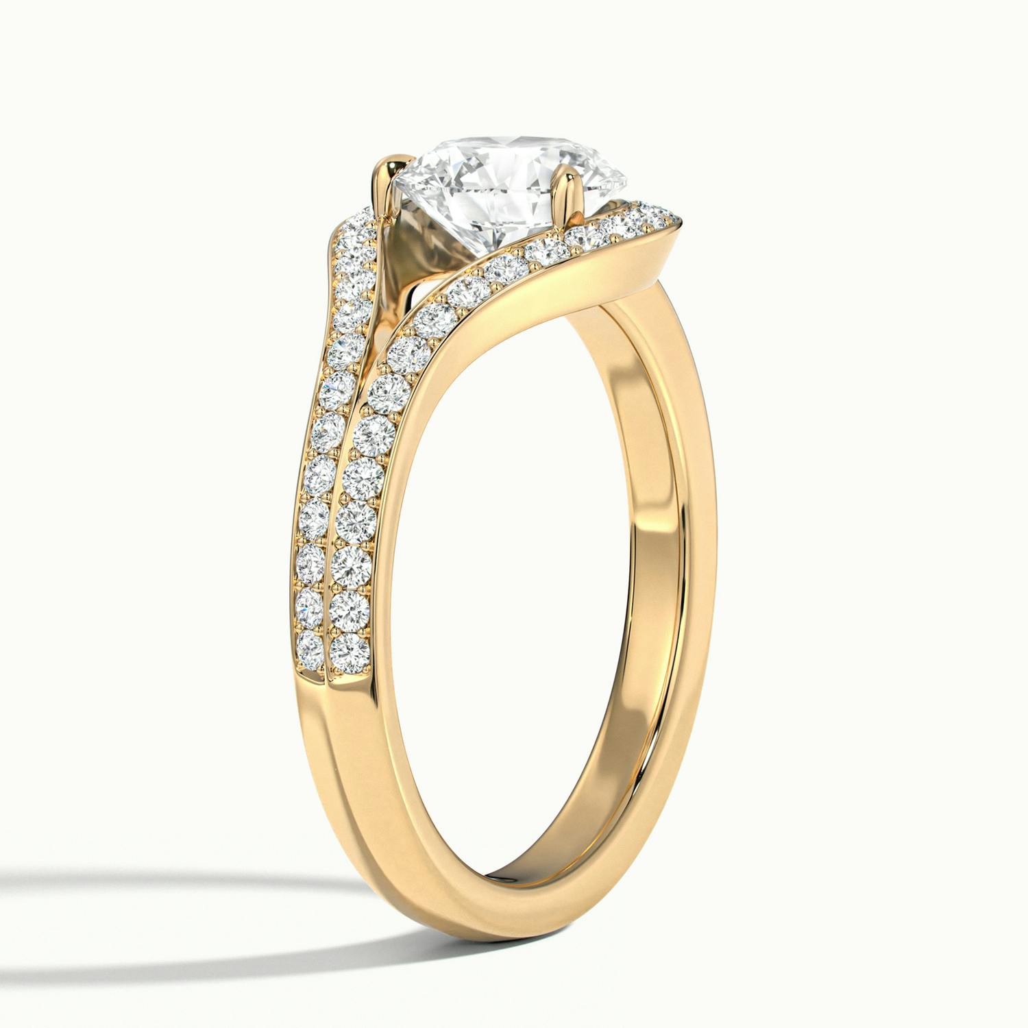 Auristelle Split Shank Halo Engagement Ring