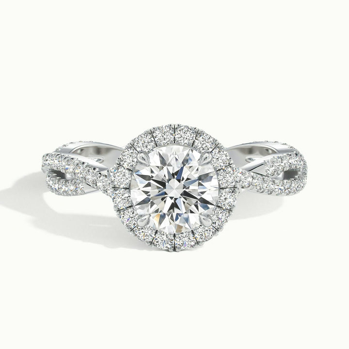 Elarina Infinity Halo Diamond Engagement  Ring