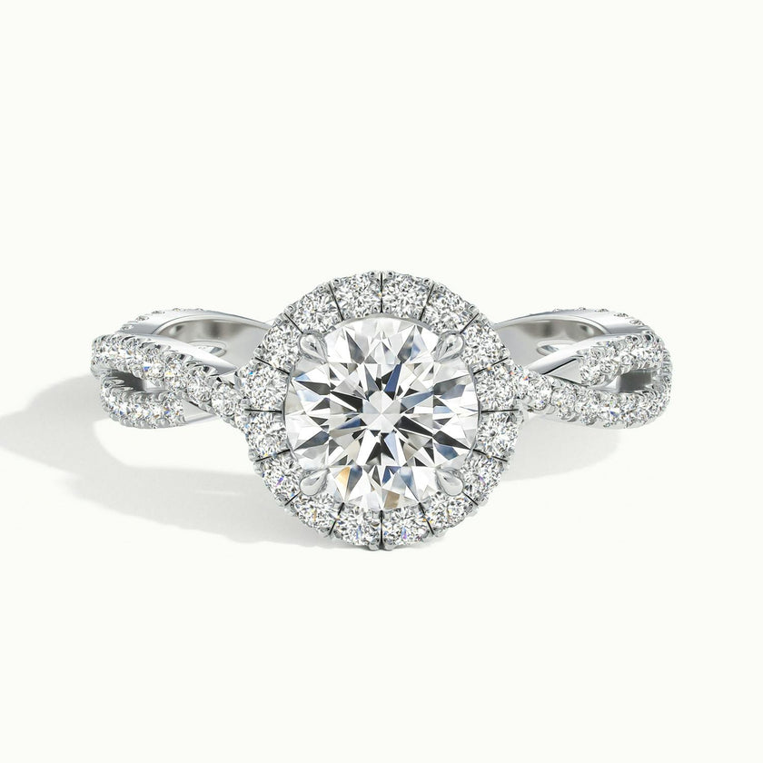Elarina Infinity Halo Diamond Engagement  Ring