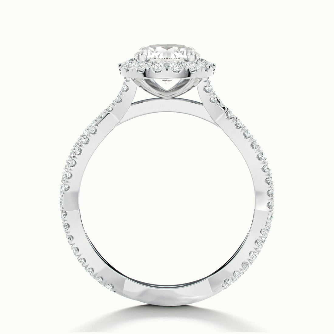 Elarina Infinity Halo Diamond Engagement  Ring