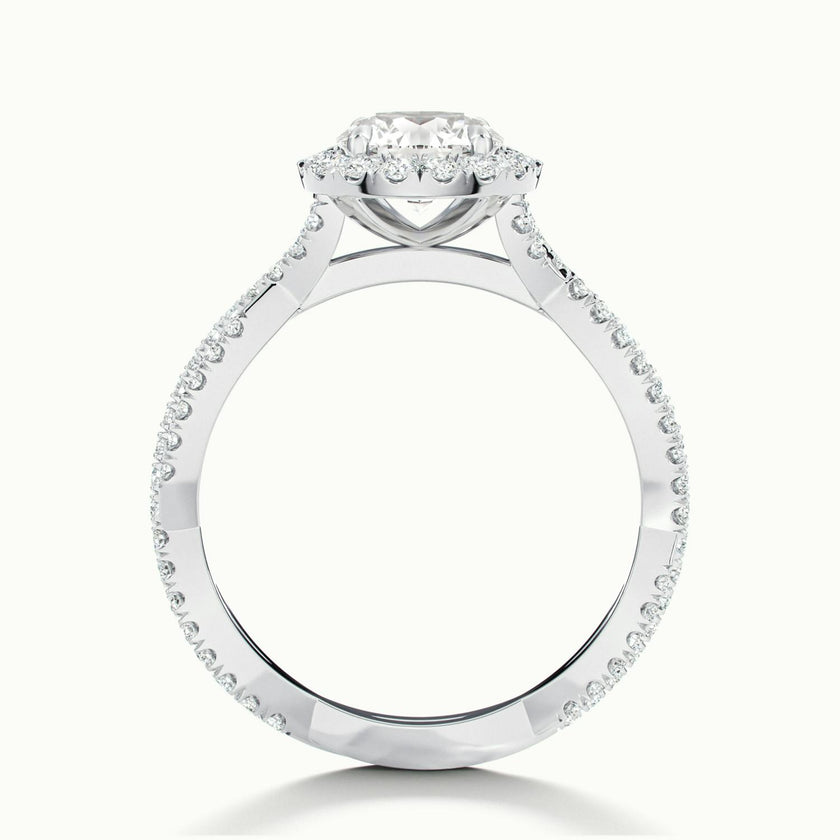 Elarina Infinity Halo Diamond Engagement  Ring
