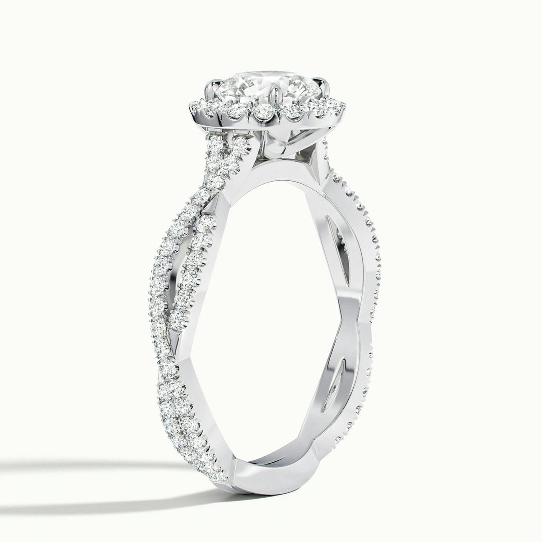 Elarina Infinity Halo Diamond Engagement  Ring