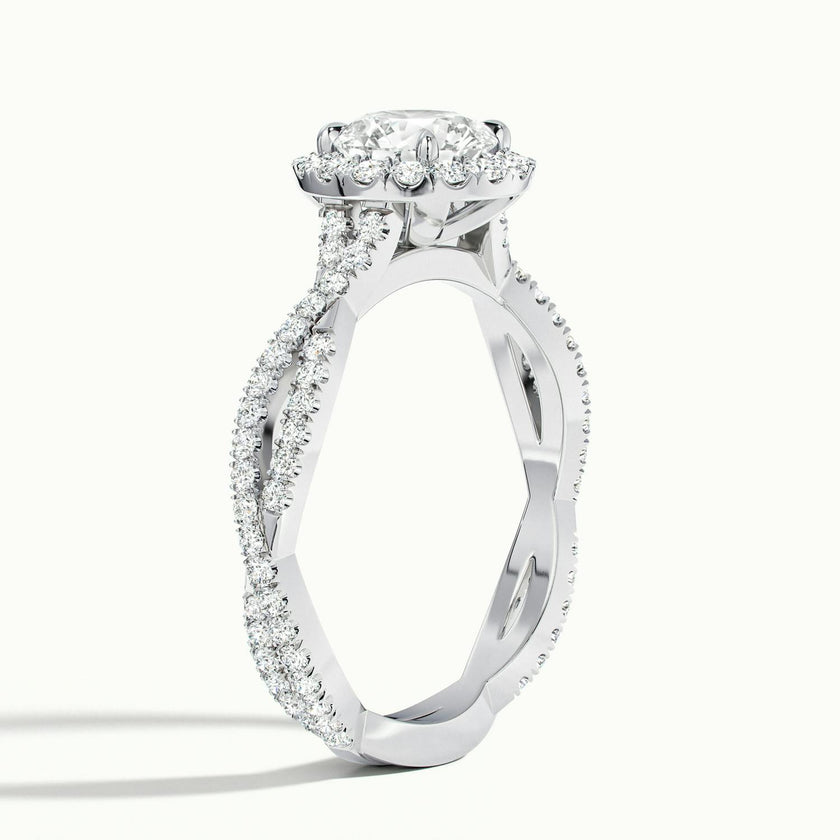 Elarina Infinity Halo Diamond Engagement  Ring