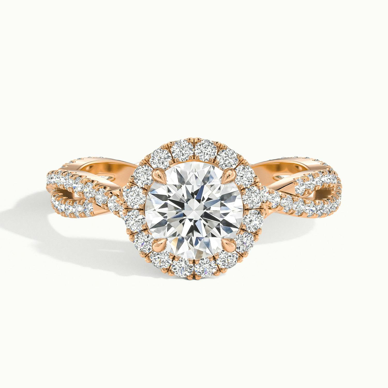 Elarina Infinity Halo Diamond Engagement  Ring