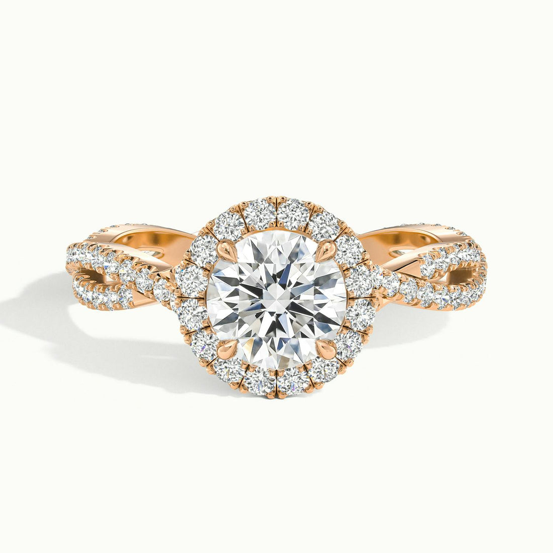 Elarina Infinity Halo Diamond Engagement  Ring