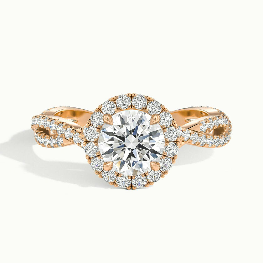 Elarina Infinity Halo Diamond Engagement  Ring