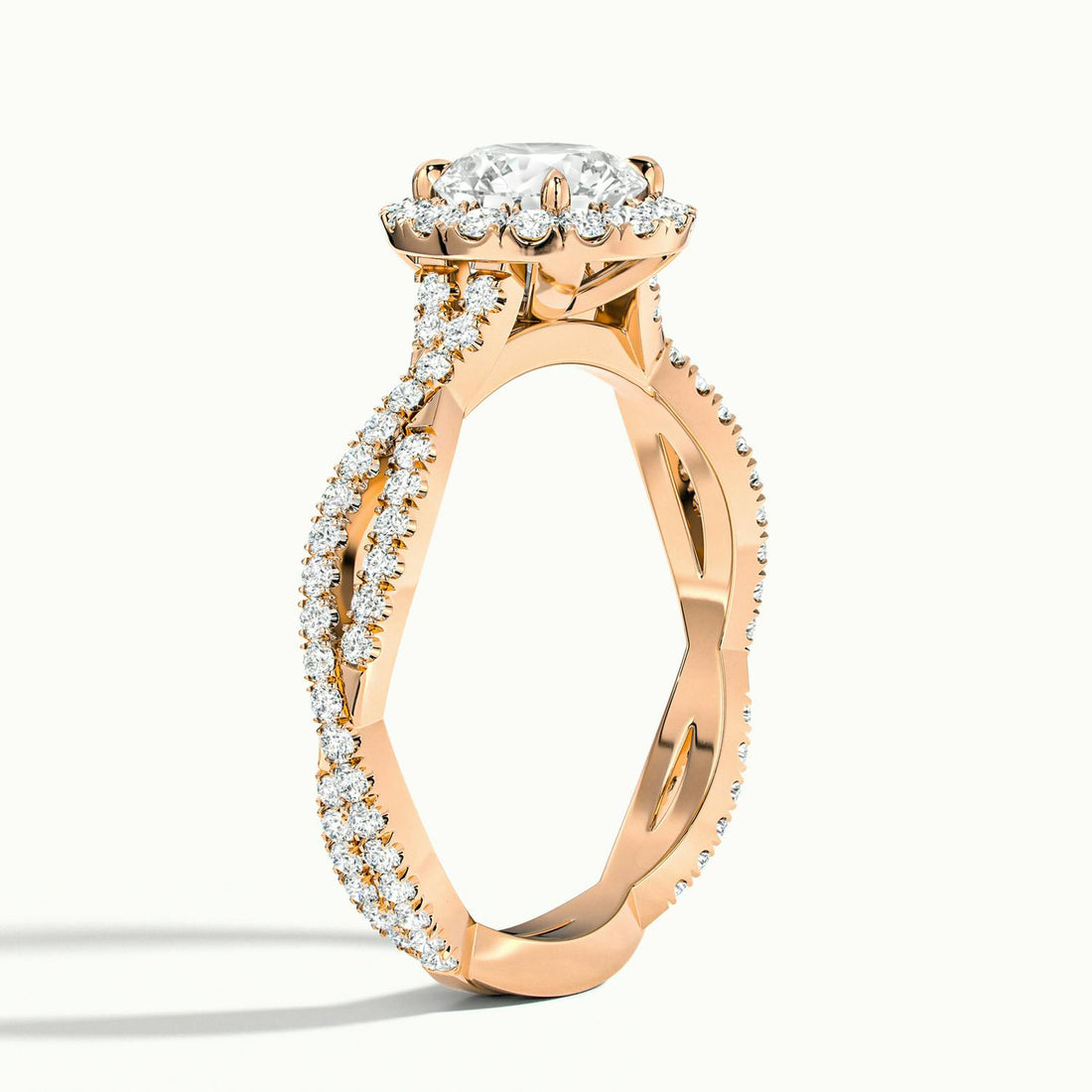 Elarina Infinity Halo Diamond Engagement  Ring