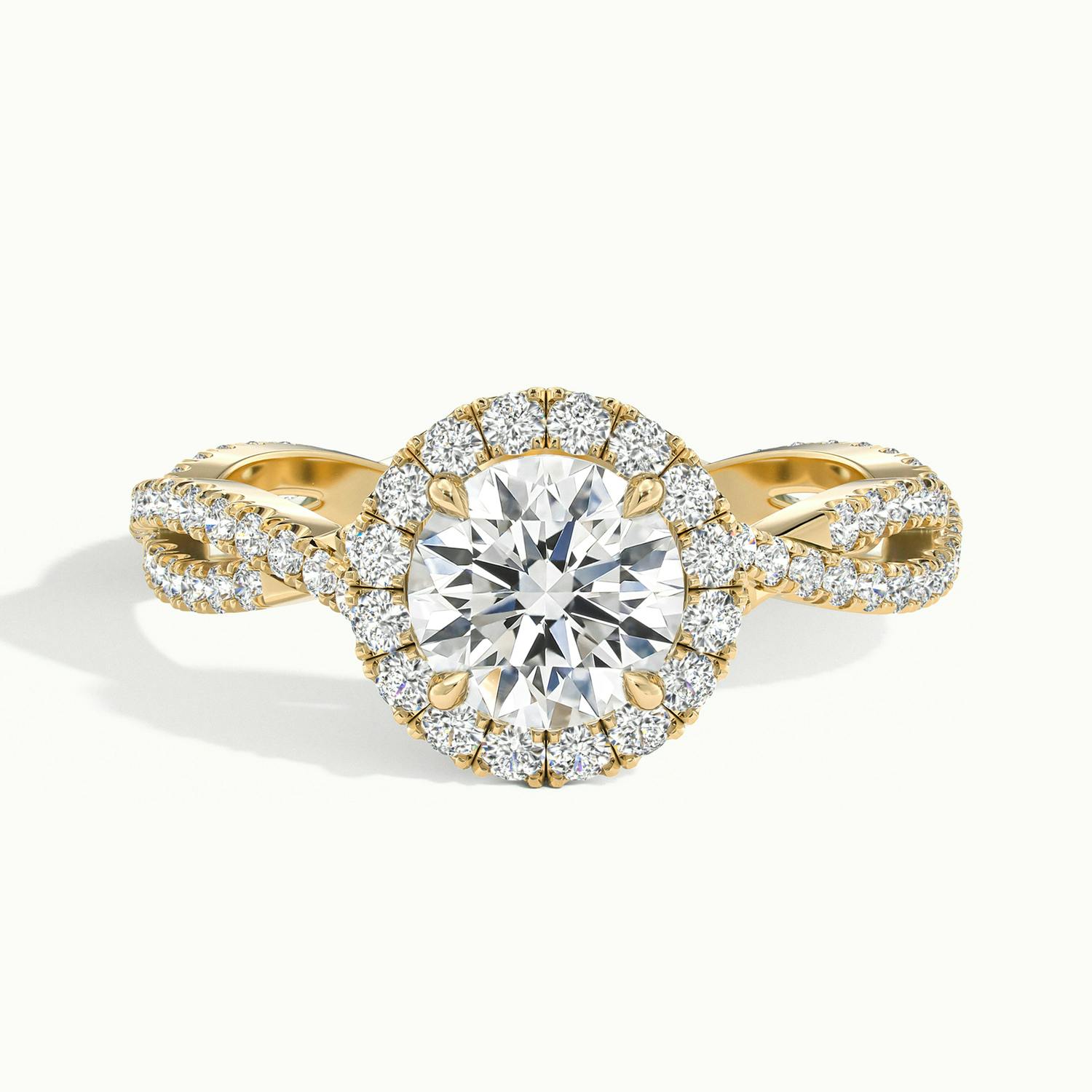 Elarina Infinity Halo Diamond Engagement  Ring