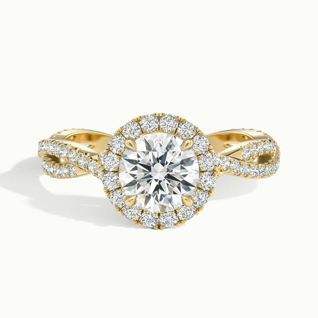 Elarina Infinity Halo Diamond Engagement  Ring