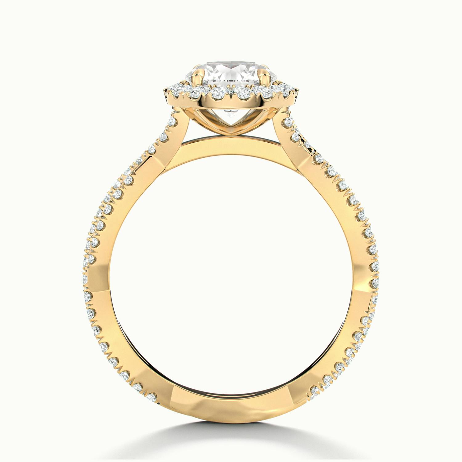 Elarina Infinity Halo Diamond Engagement  Ring