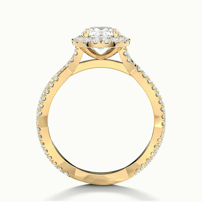 Elarina Infinity Halo Diamond Engagement  Ring