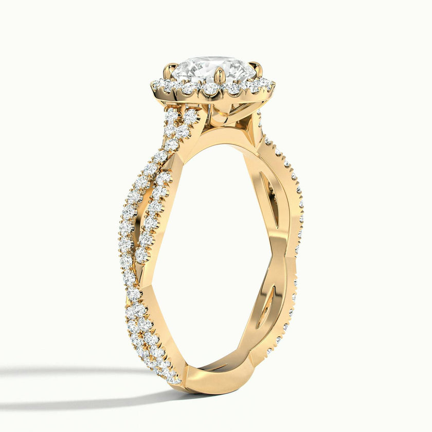 Elarina Infinity Halo Diamond Engagement  Ring