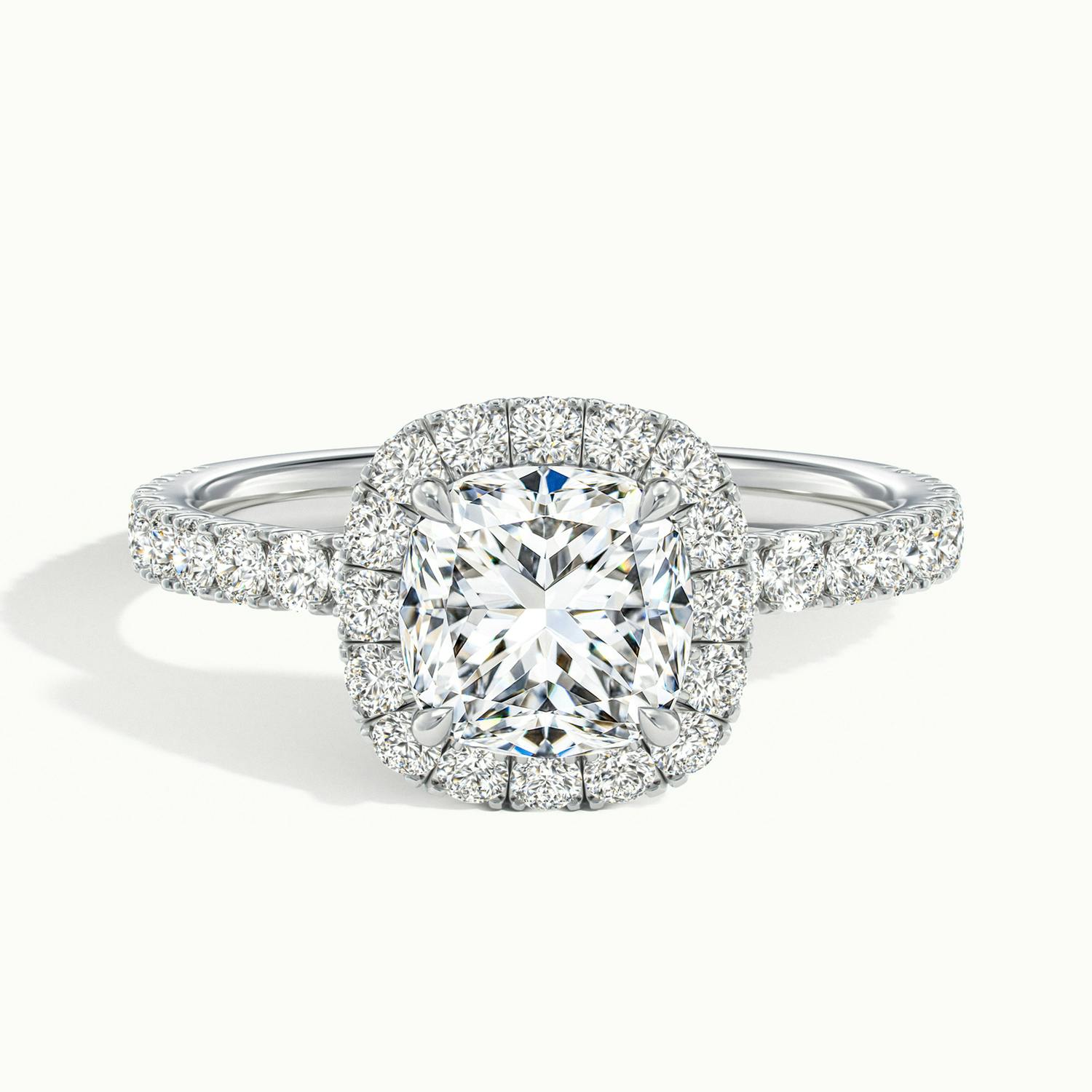 Veloura Cushion Pavé Halo Engagement Ring