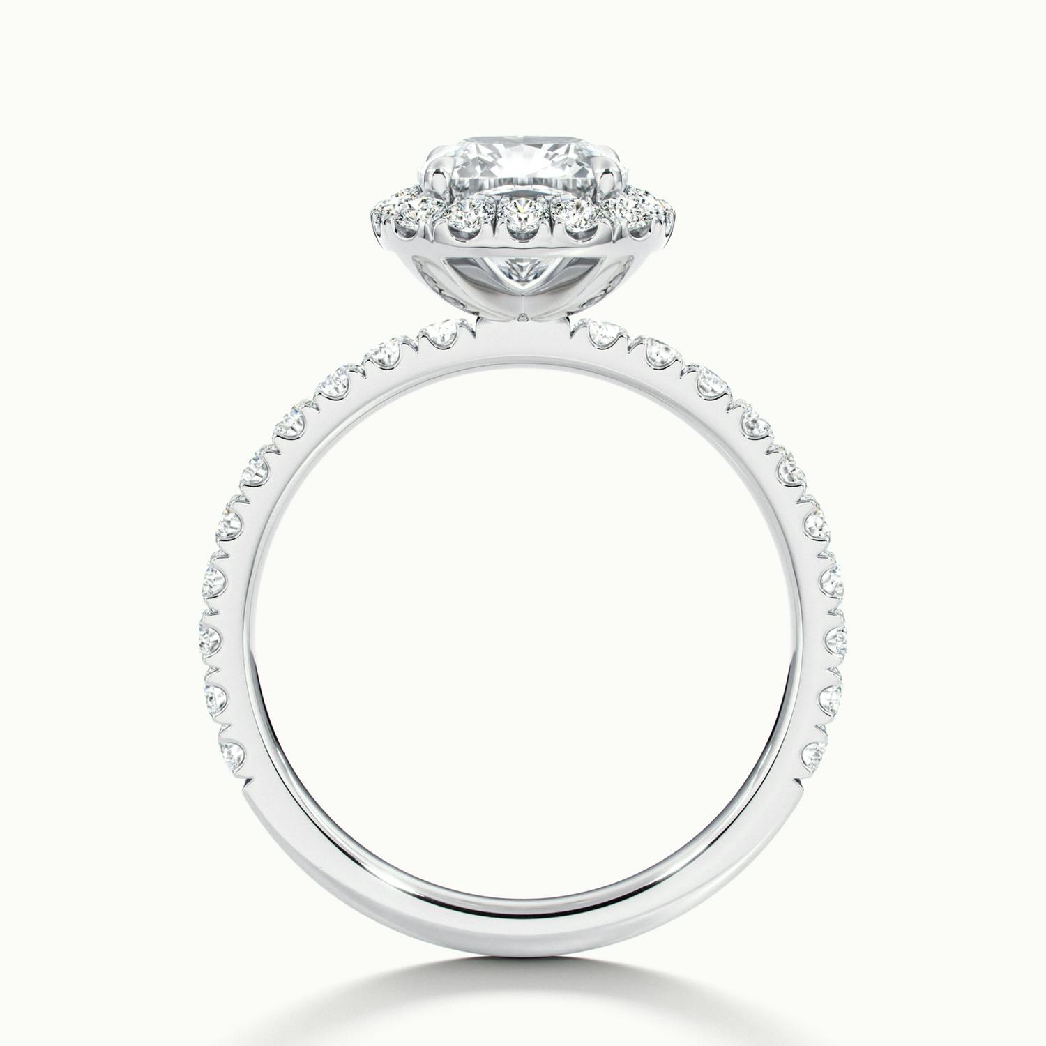 Veloura Cushion Pavé Halo Engagement Ring