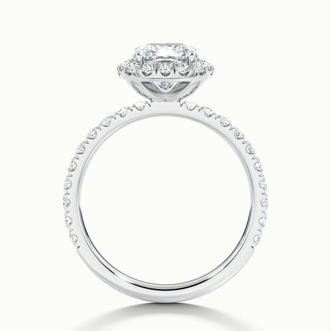 Veloura Cushion Pavé Halo Engagement Ring