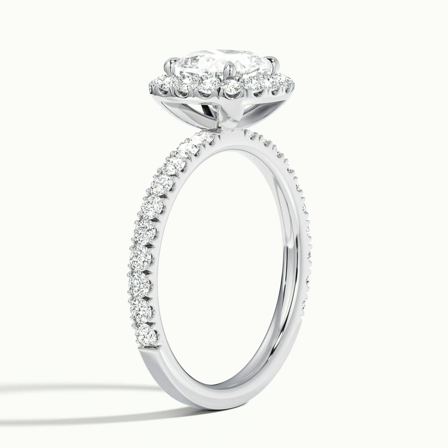 Veloura Cushion Pavé Halo Engagement Ring