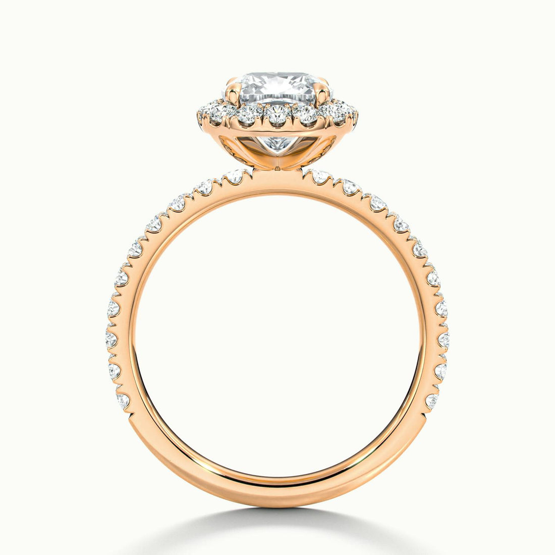 Veloura Cushion Pavé Halo Engagement Ring