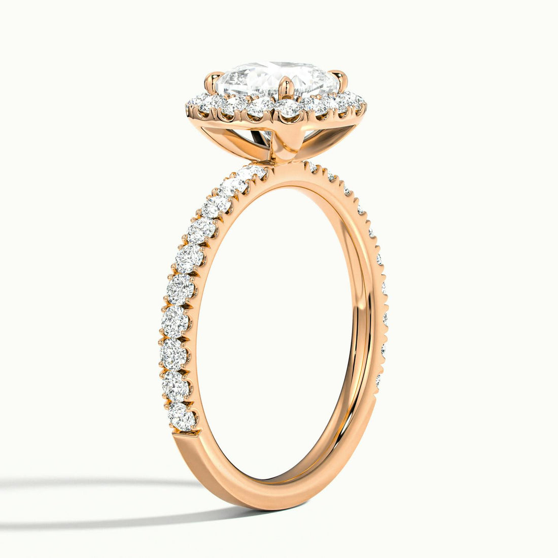 Veloura Cushion Pavé Halo Engagement Ring