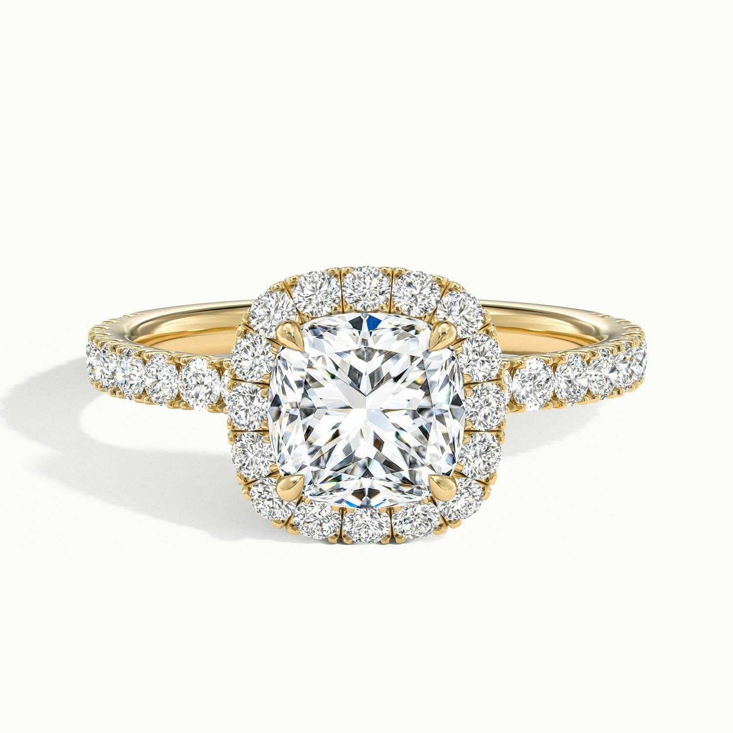 Veloura Cushion Pavé Halo Engagement Ring