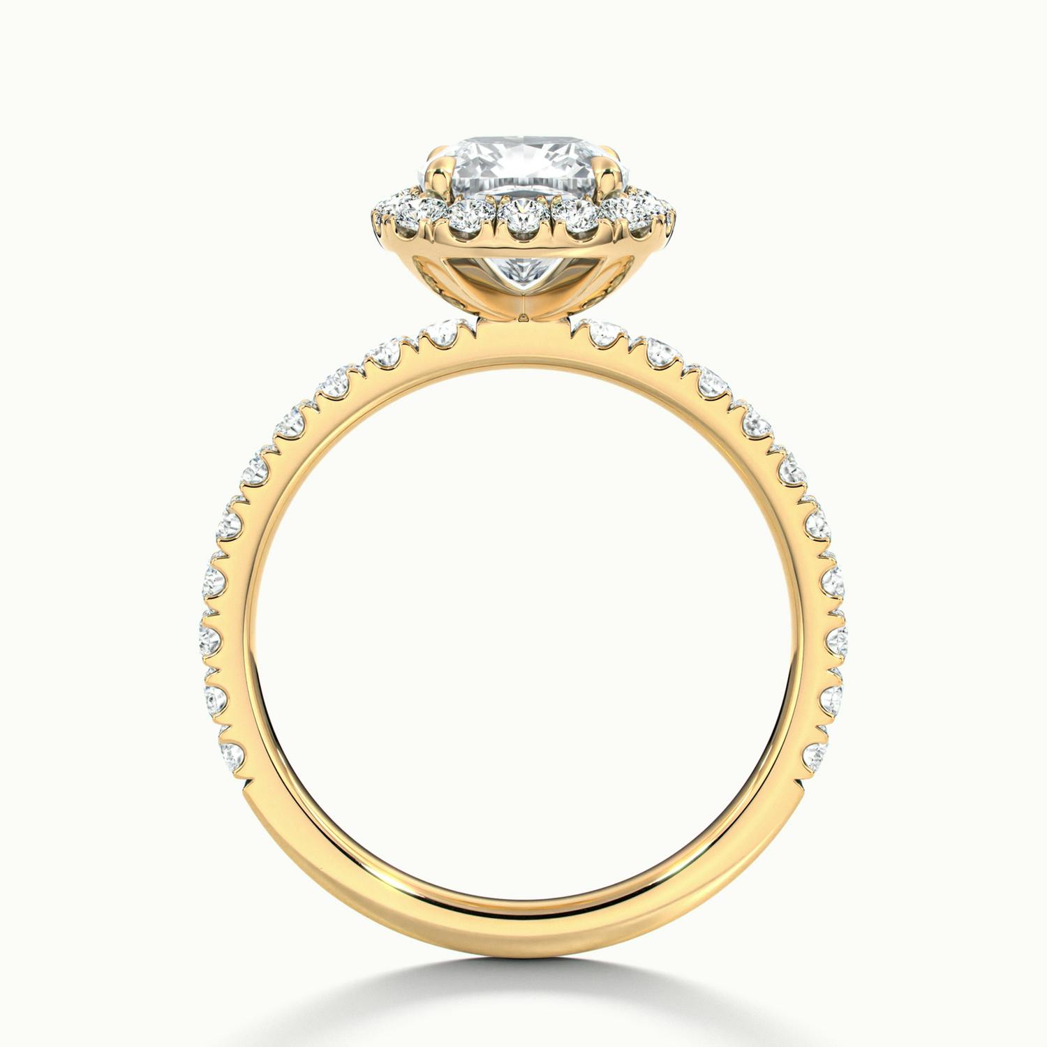 Veloura Cushion Pavé Halo Engagement Ring
