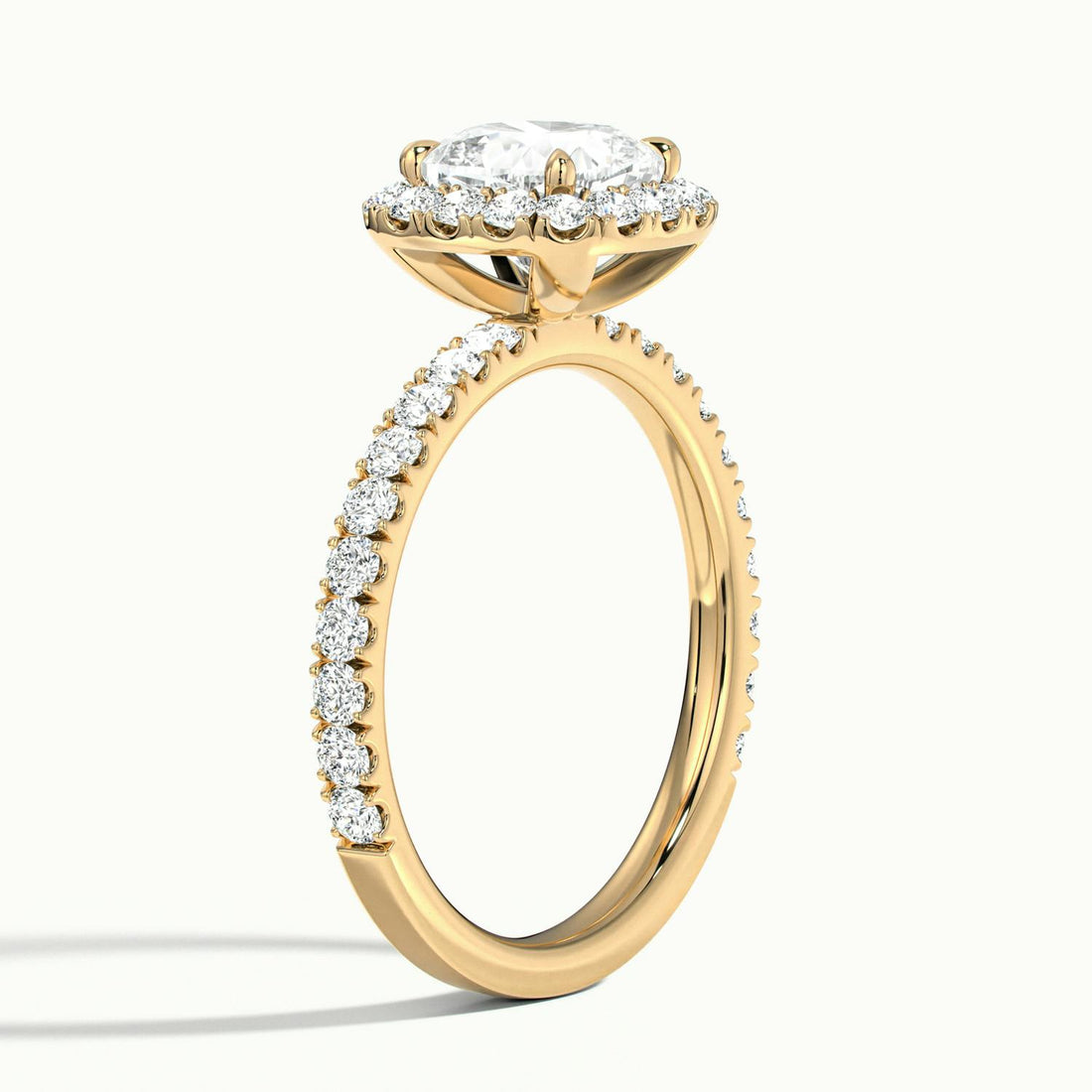 Veloura Cushion Pavé Halo Engagement Ring