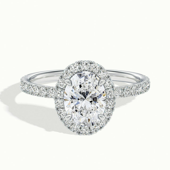 Veloura Oval Pavé Halo Engagement Ring