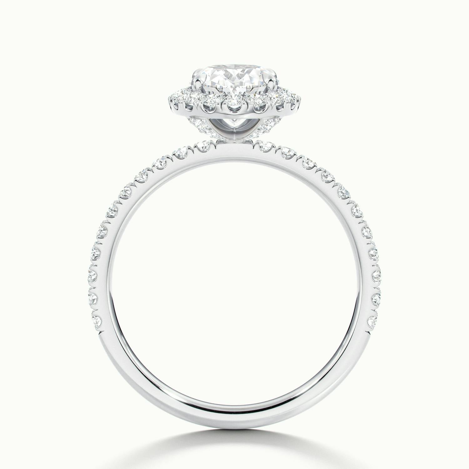 Veloura Oval Pavé Halo Engagement Ring