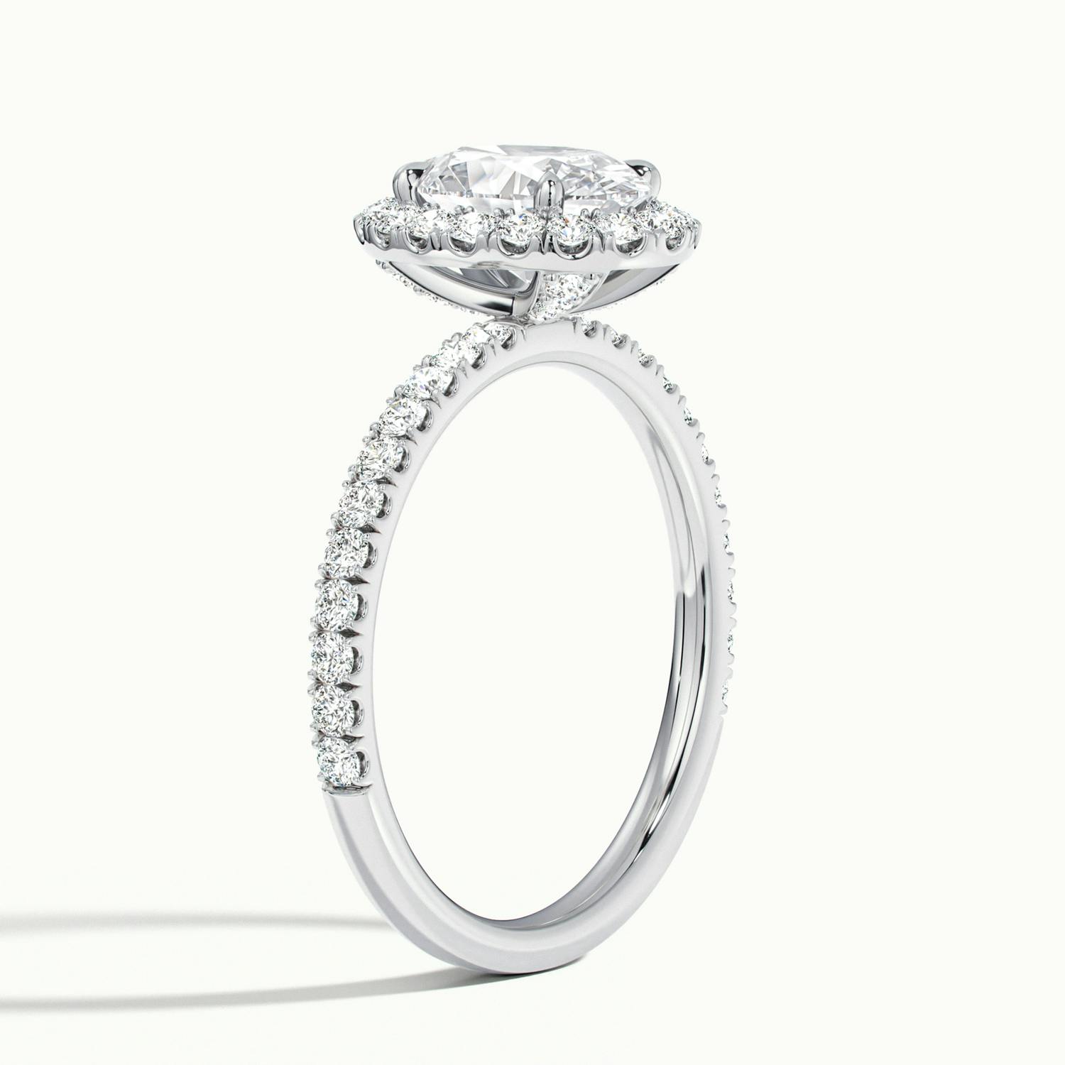 Veloura Oval Pavé Halo Engagement Ring