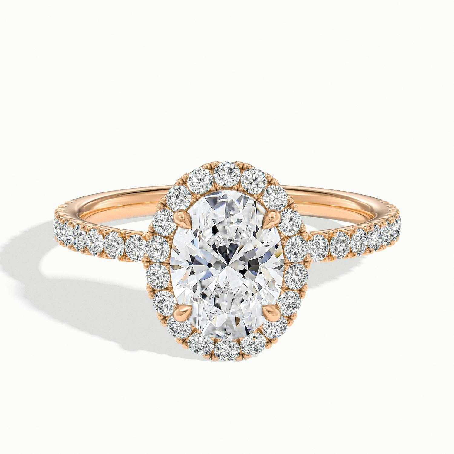 Veloura Oval Pavé Halo Engagement Ring