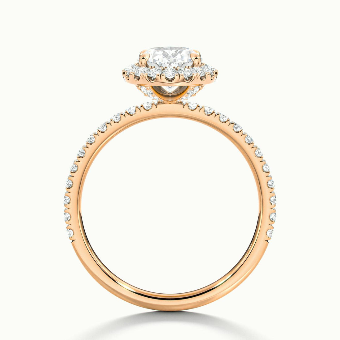 Veloura Oval Pavé Halo Engagement Ring