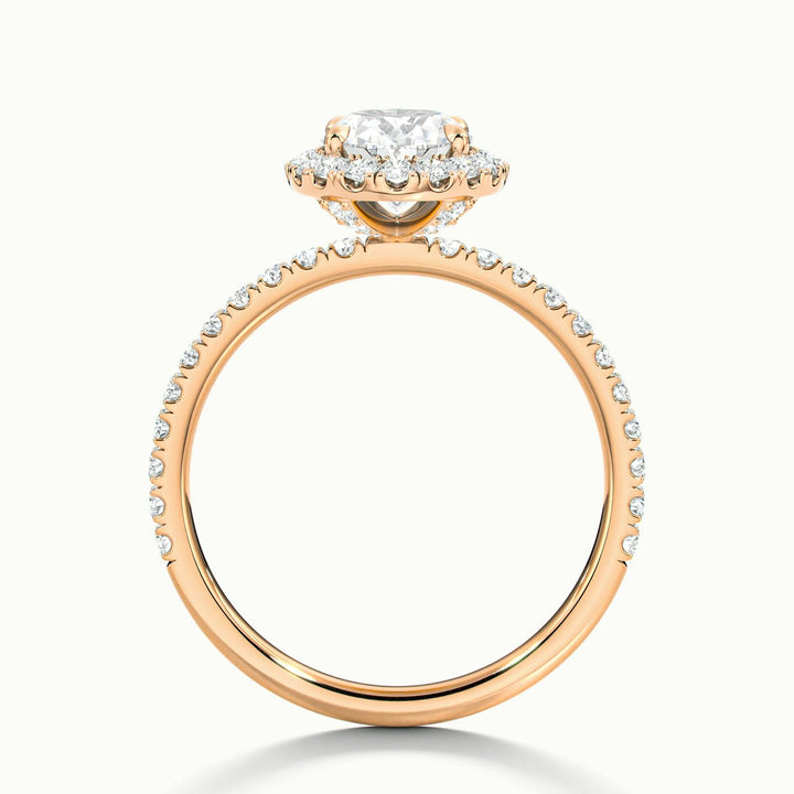 Veloura Oval Pavé Halo Engagement Ring