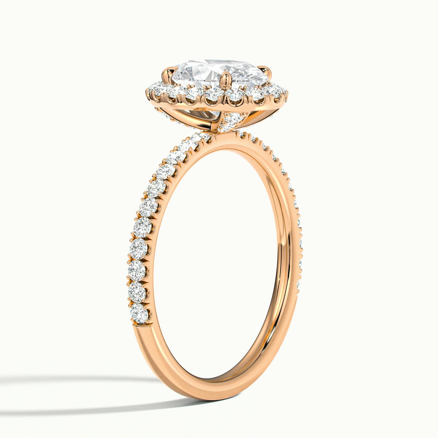 Veloura Oval Pavé Halo Engagement Ring