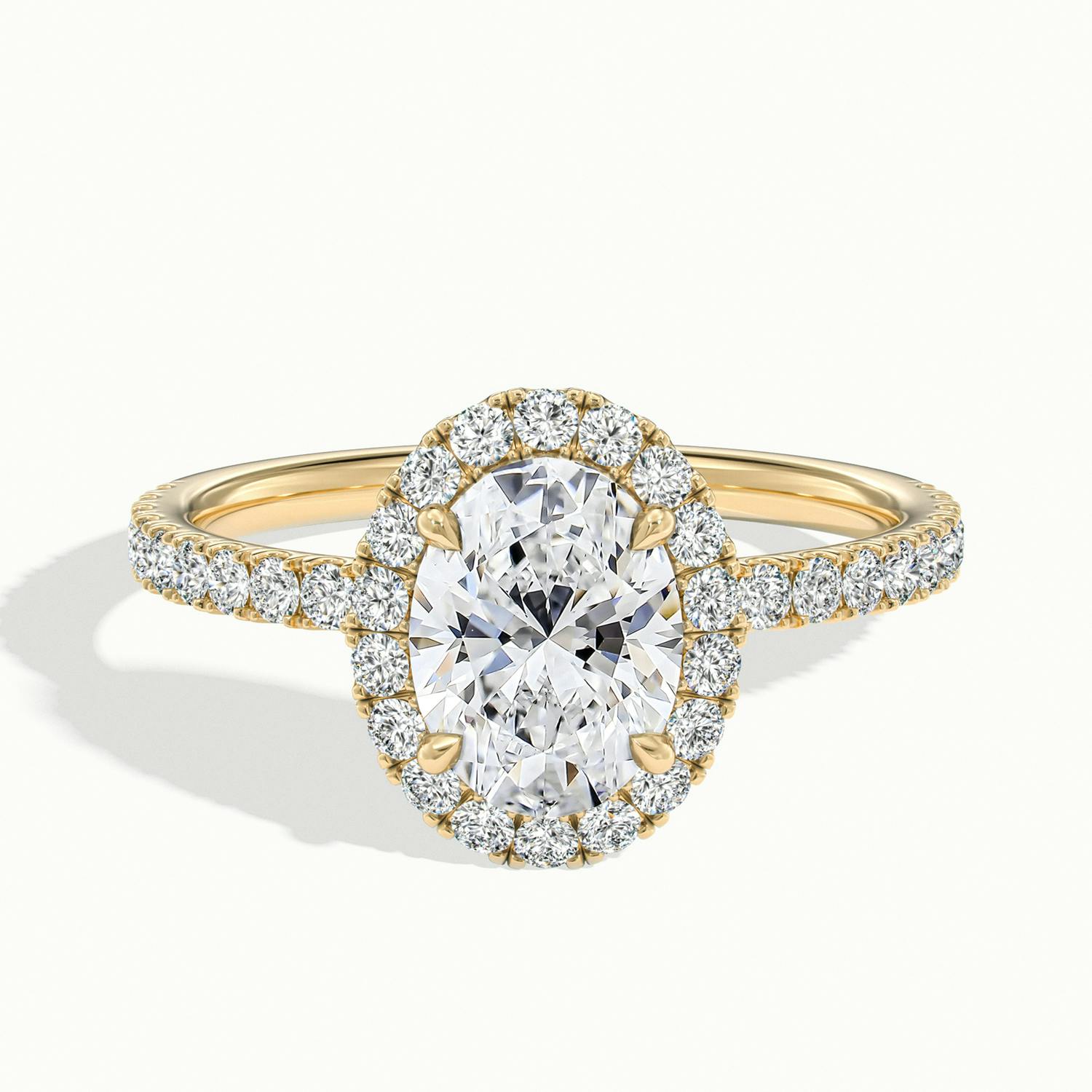 Veloura Oval Pavé Halo Engagement Ring