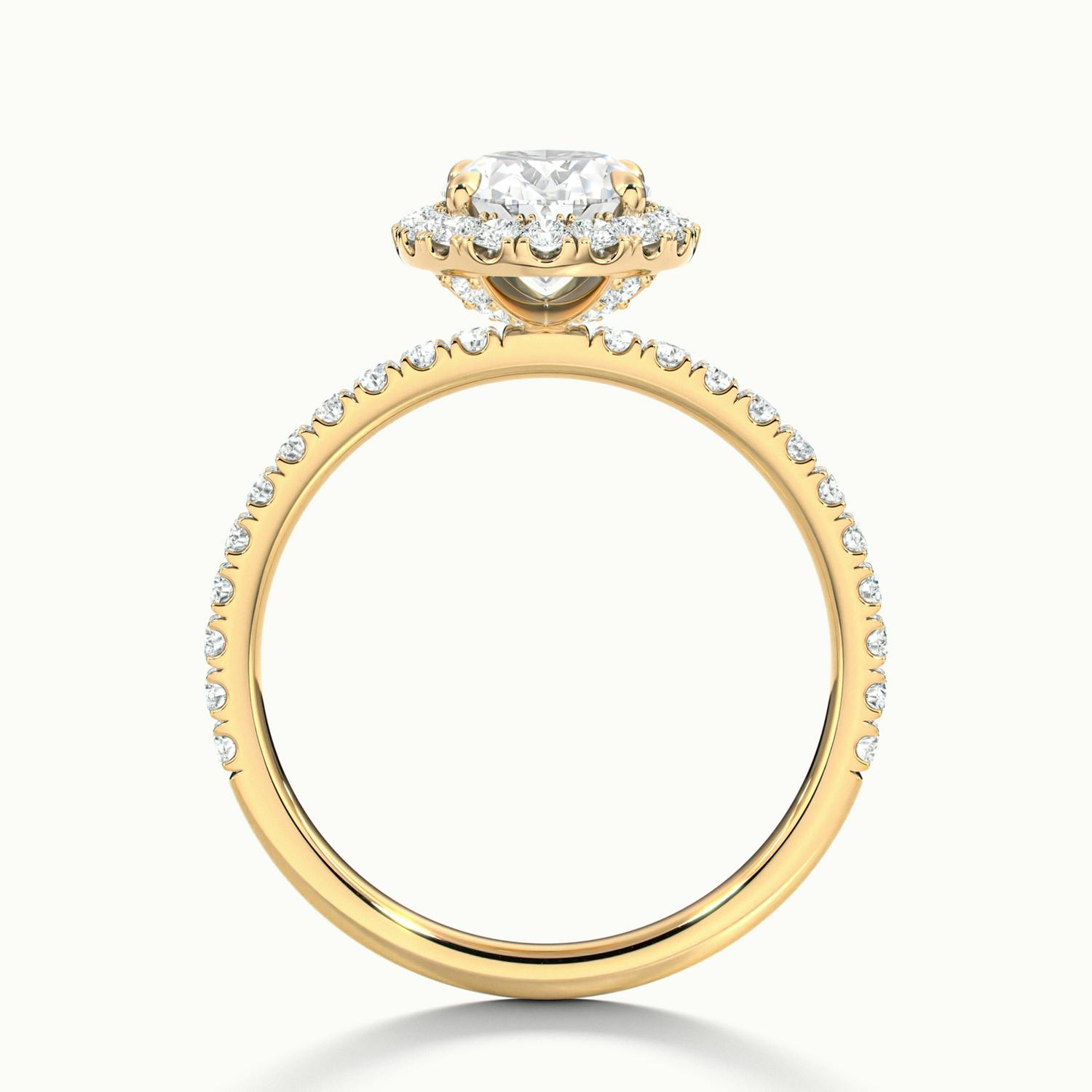 Veloura Oval Pavé Halo Engagement Ring