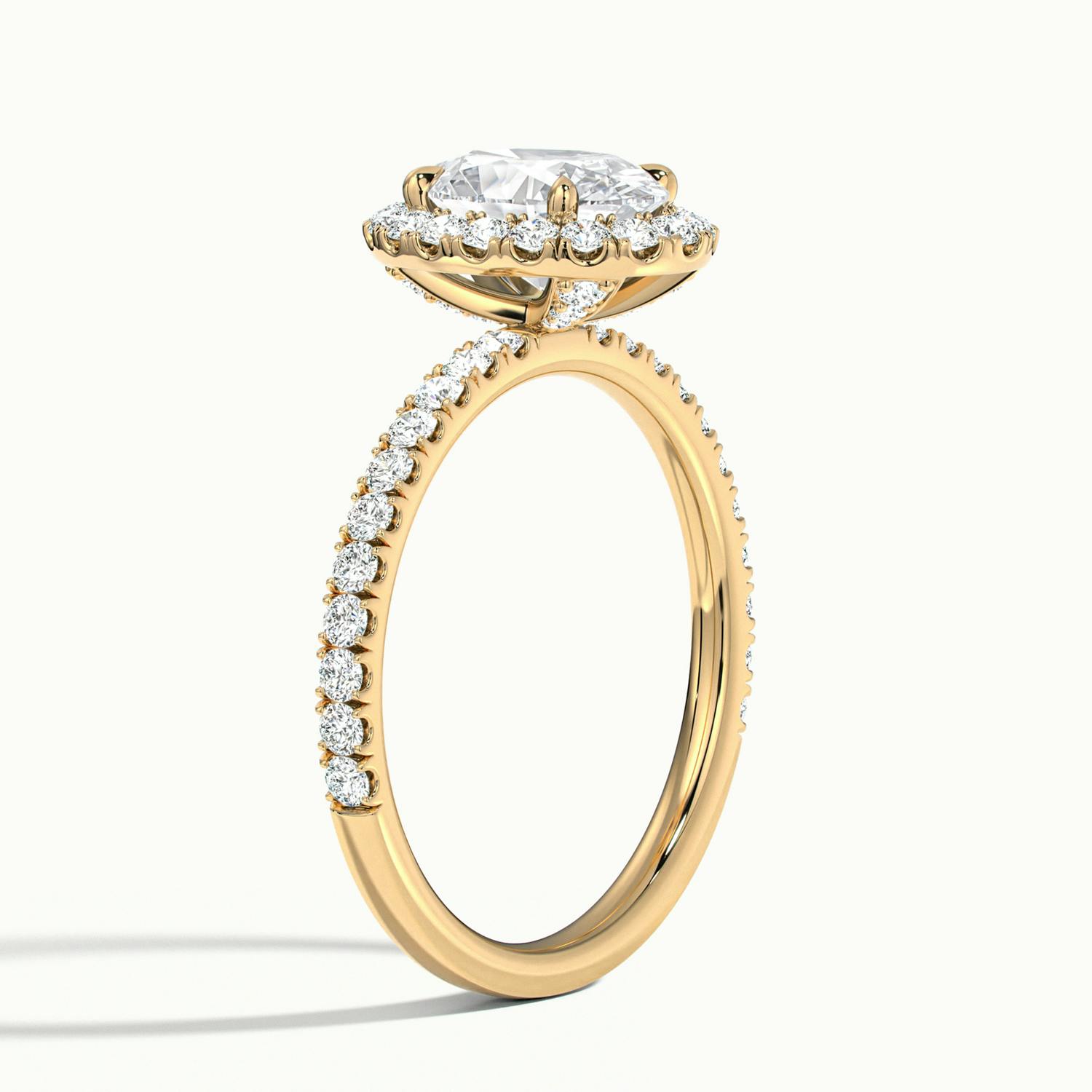 Veloura Oval Pavé Halo Engagement Ring