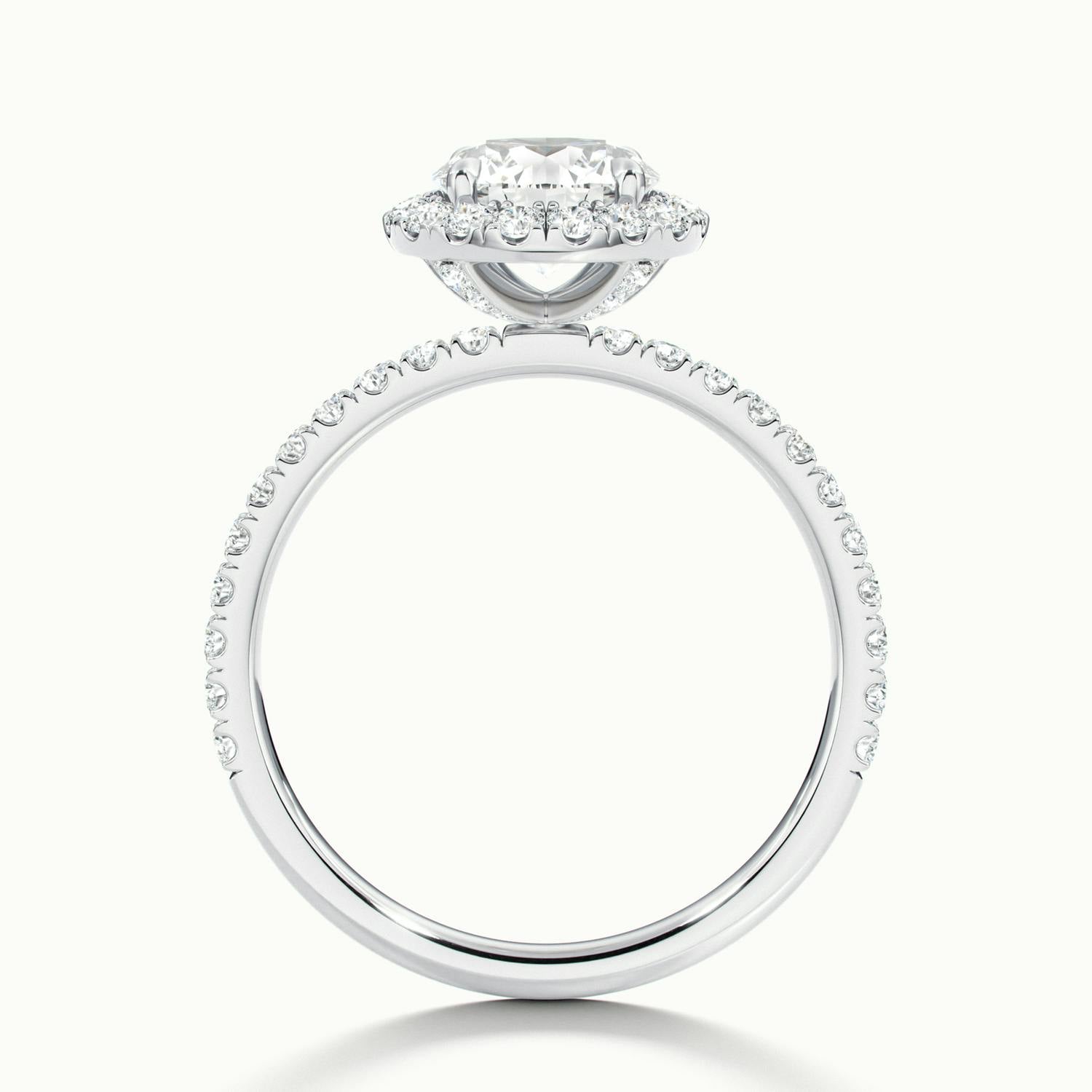 Veloura Round Pavé Halo Engagement Ring