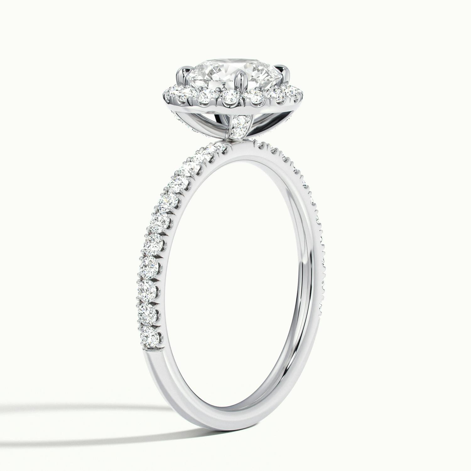 Veloura Round Pavé Halo Engagement Ring