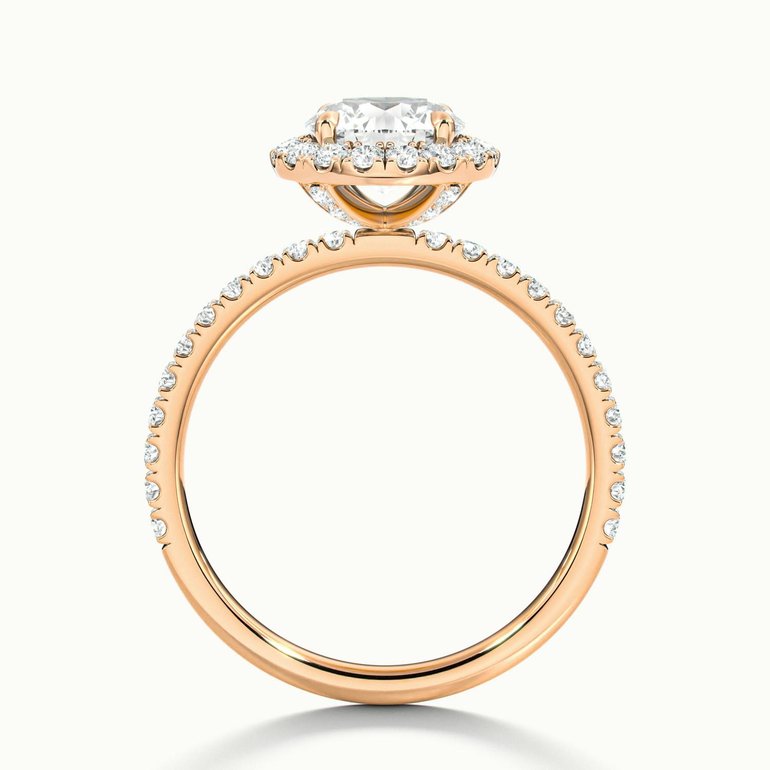 Veloura Round Pavé Halo Engagement Ring