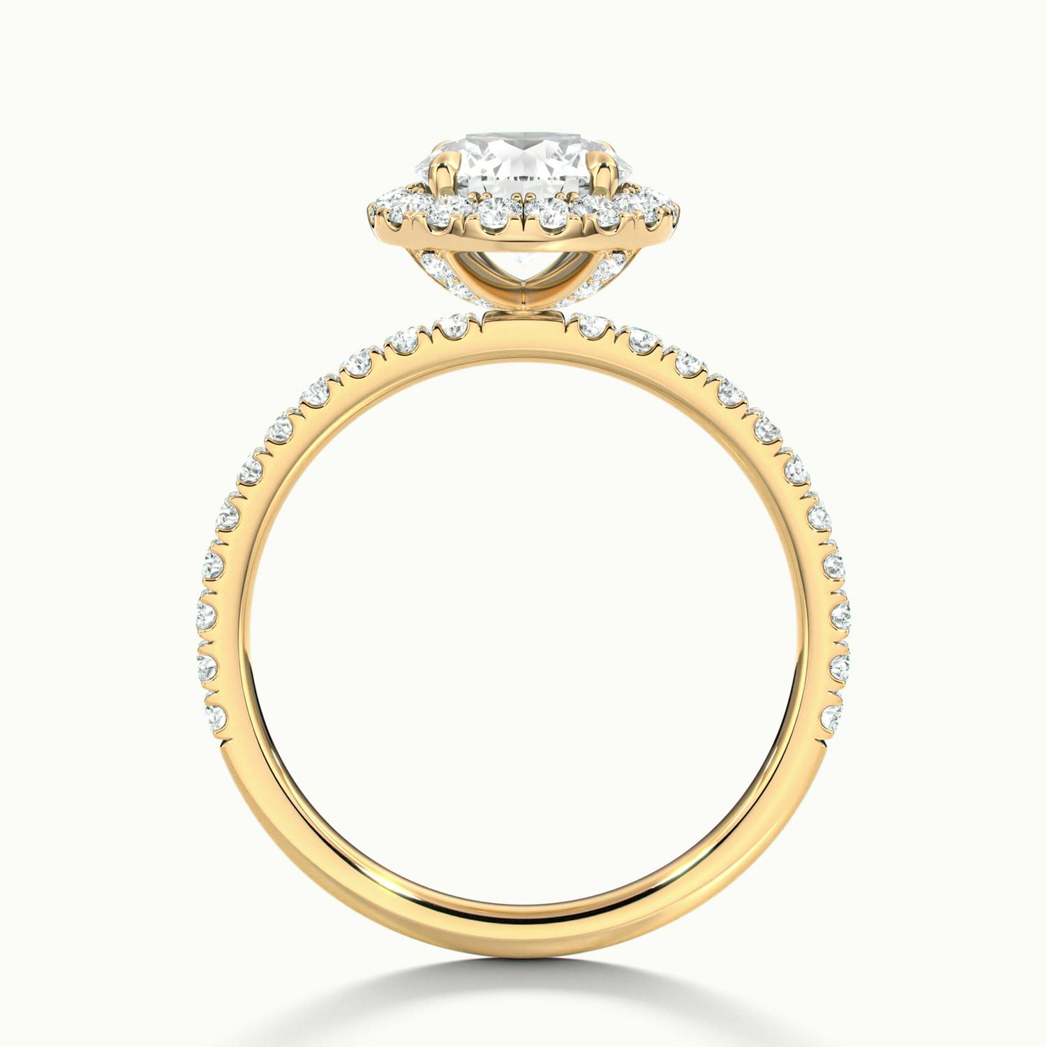 Veloura Round Pavé Halo Engagement Ring