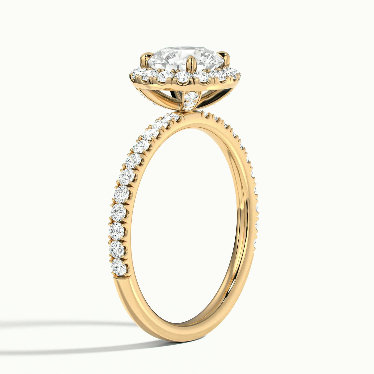 Veloura Round Pavé Halo Engagement Ring