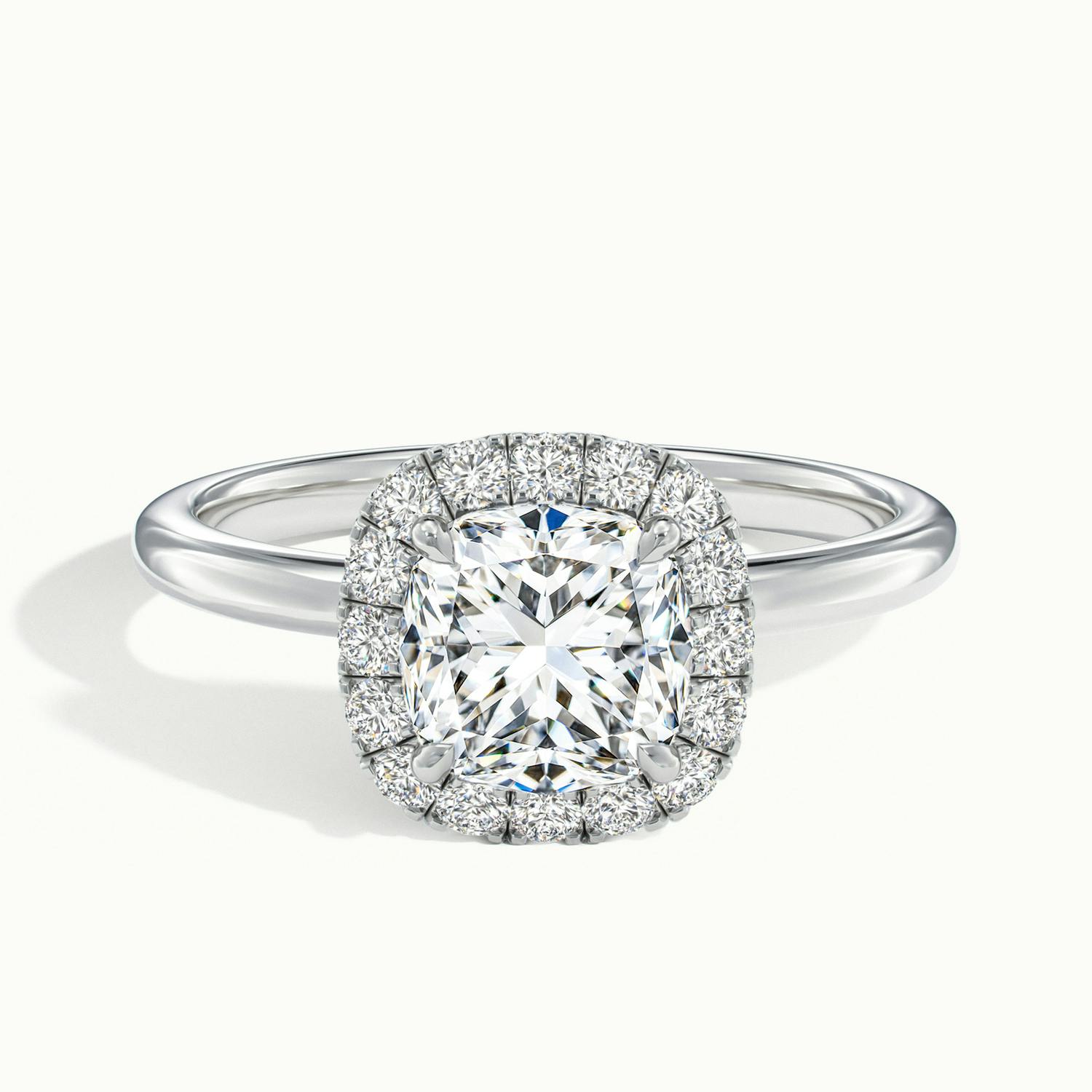 Asteria Cushion Halo Engagement Ring