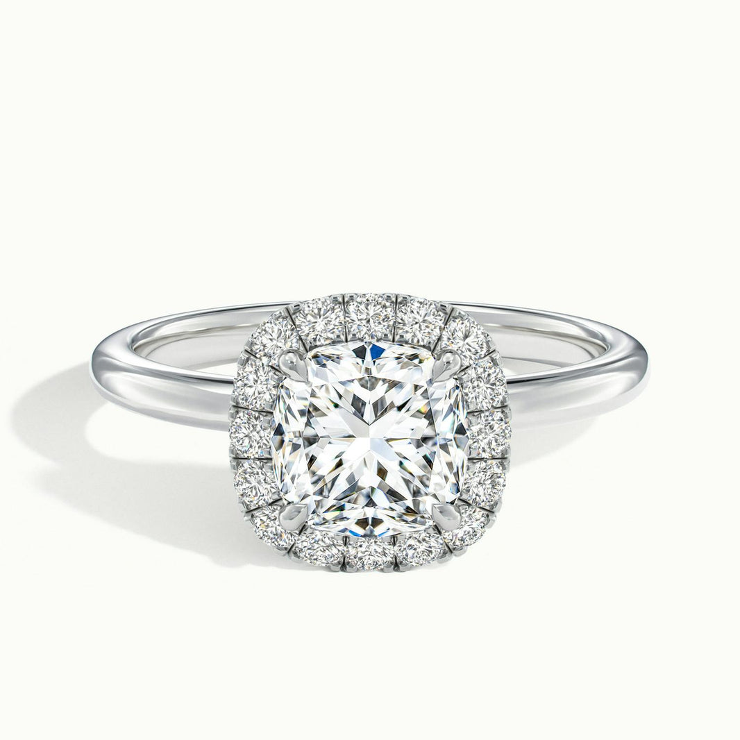 Asteria Cushion Halo Engagement Ring