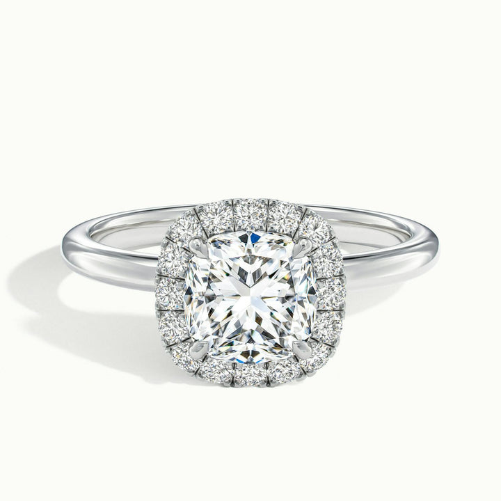 Asteria Cushion Halo Engagement Ring