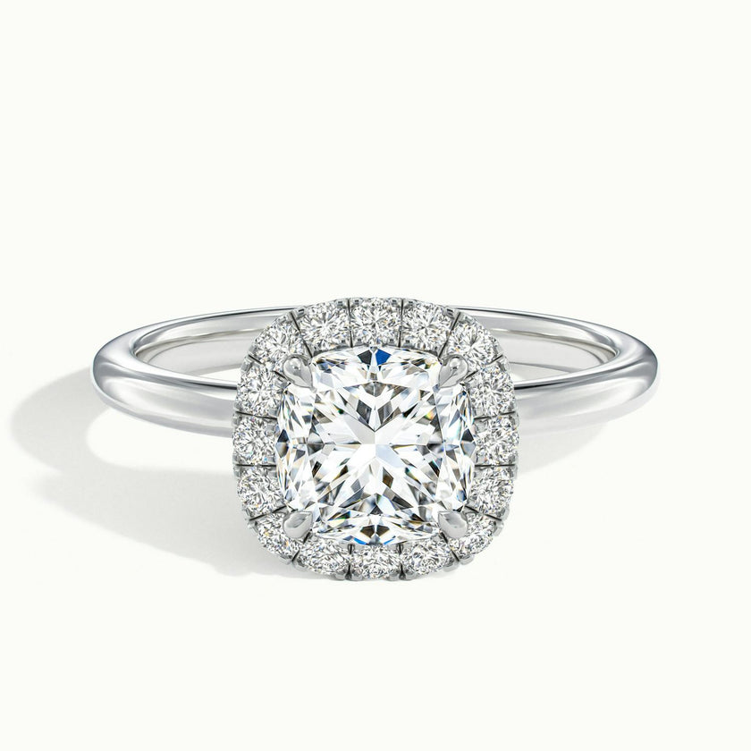 Asteria Cushion Halo Engagement Ring