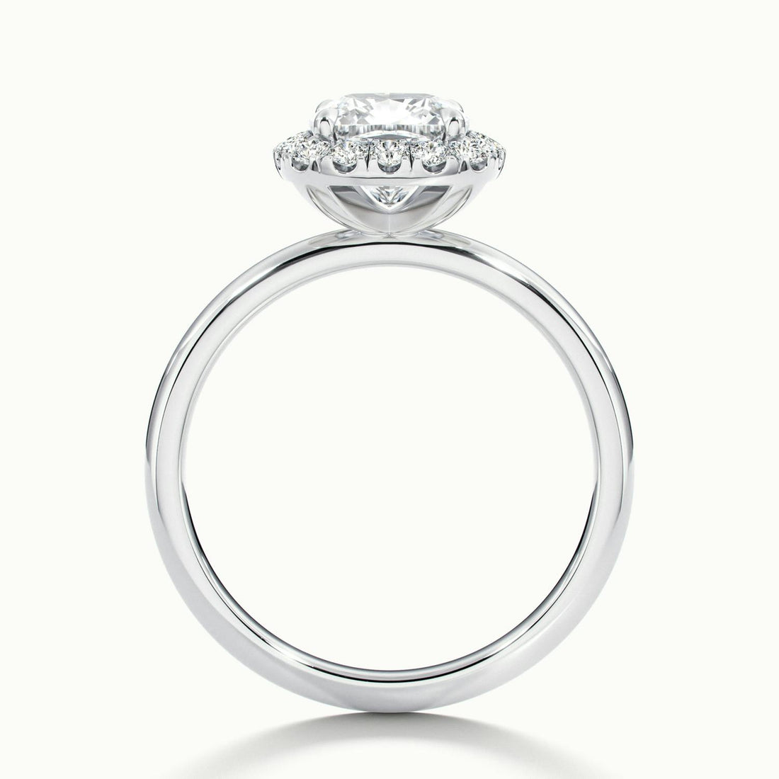 Asteria Cushion Halo Engagement Ring