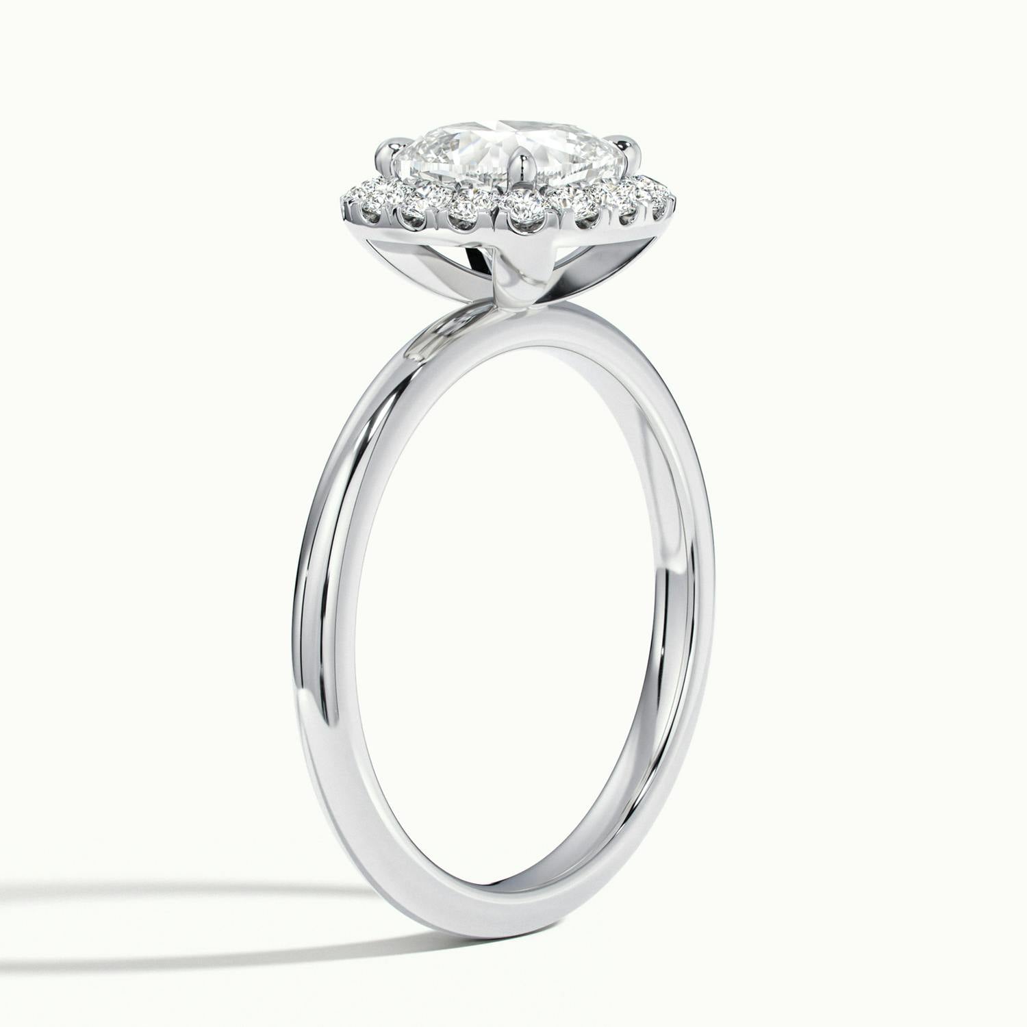 Asteria Cushion Halo Engagement Ring