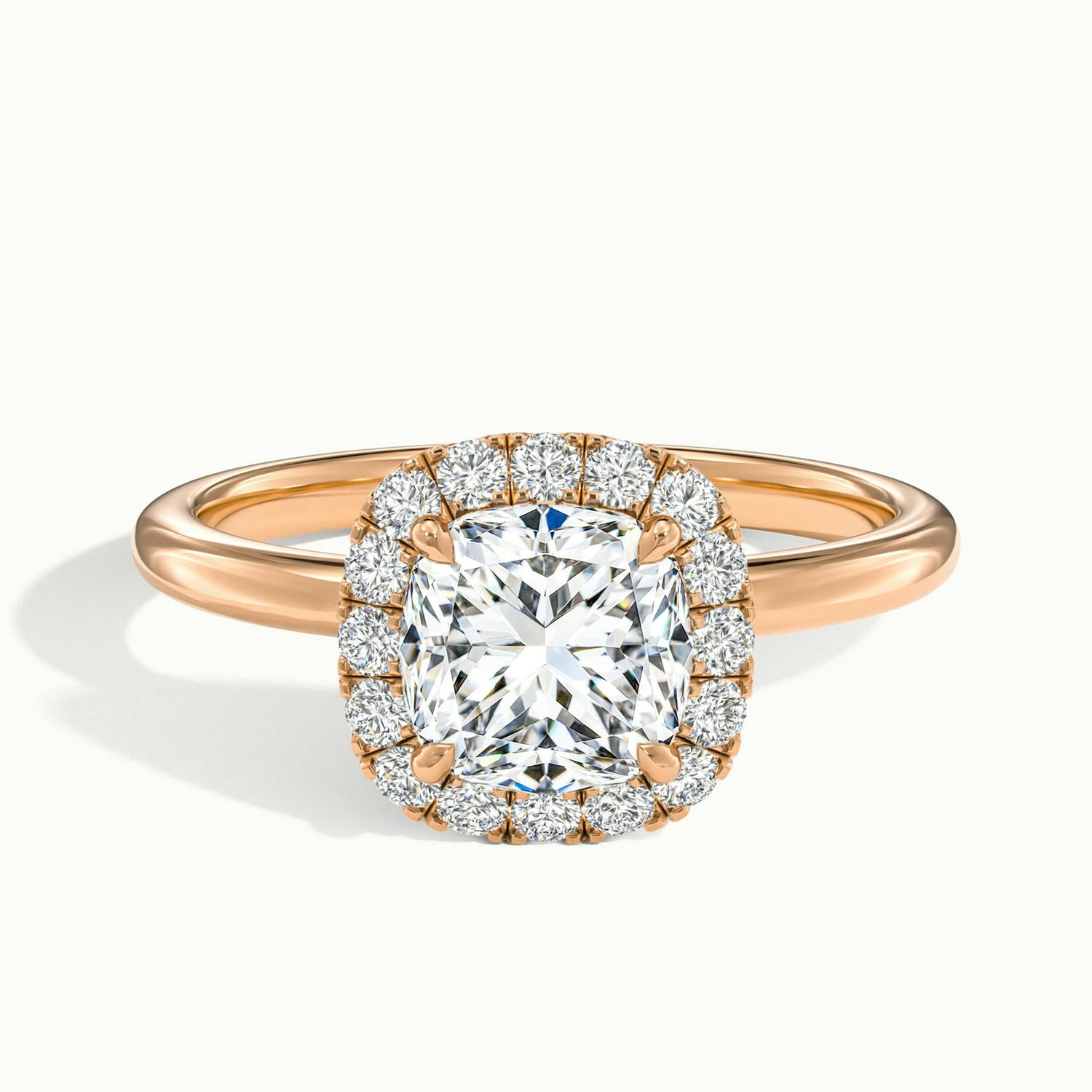 Asteria Cushion Halo Engagement Ring
