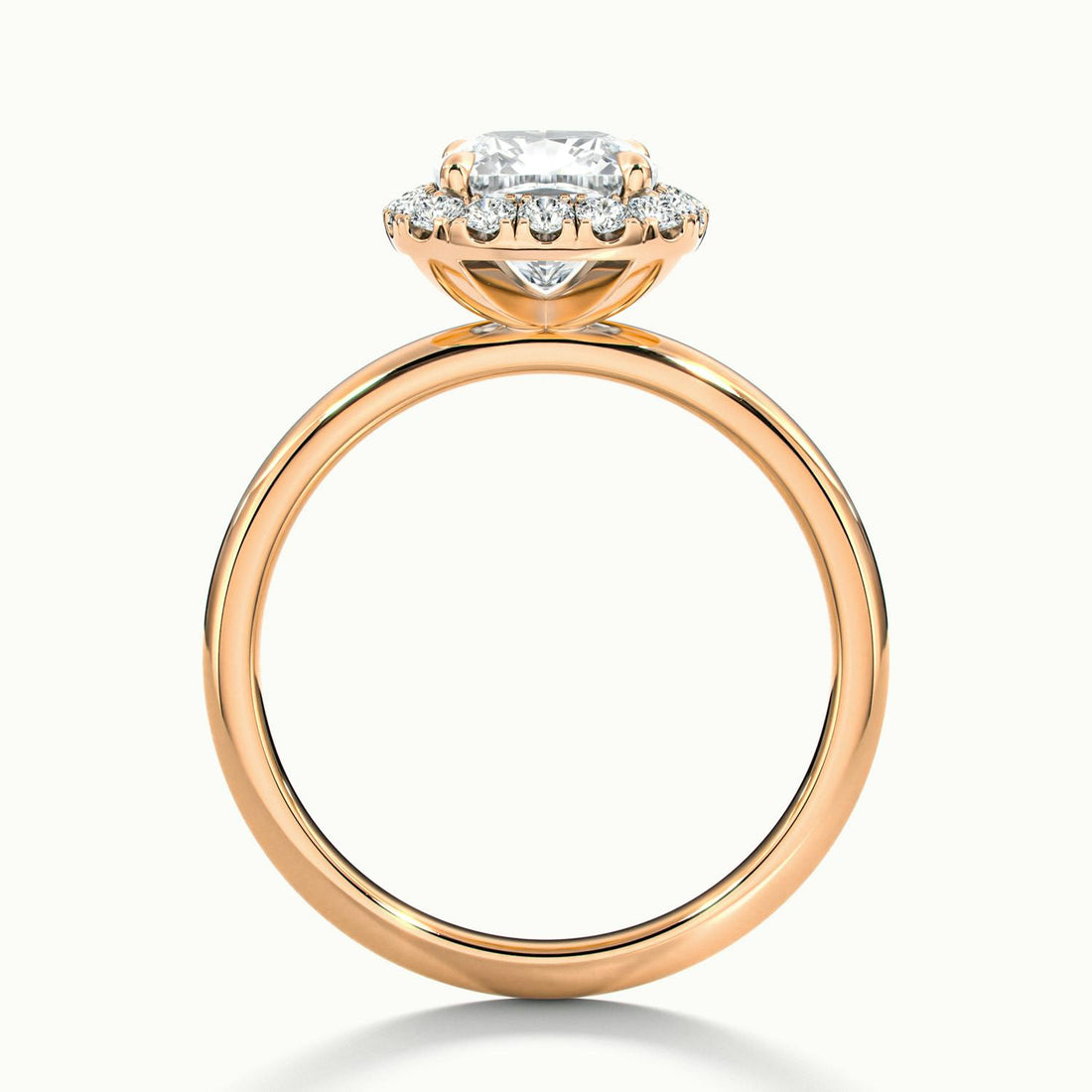 Asteria Cushion Halo Engagement Ring