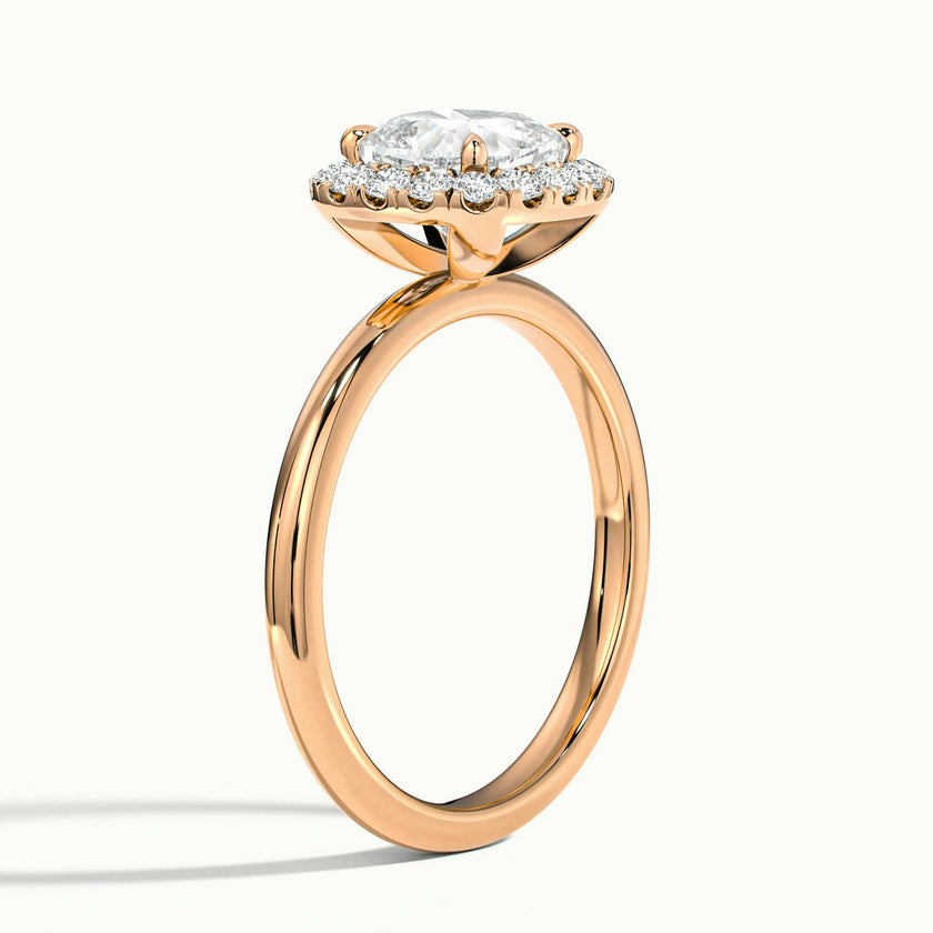 Asteria Cushion Halo Engagement Ring