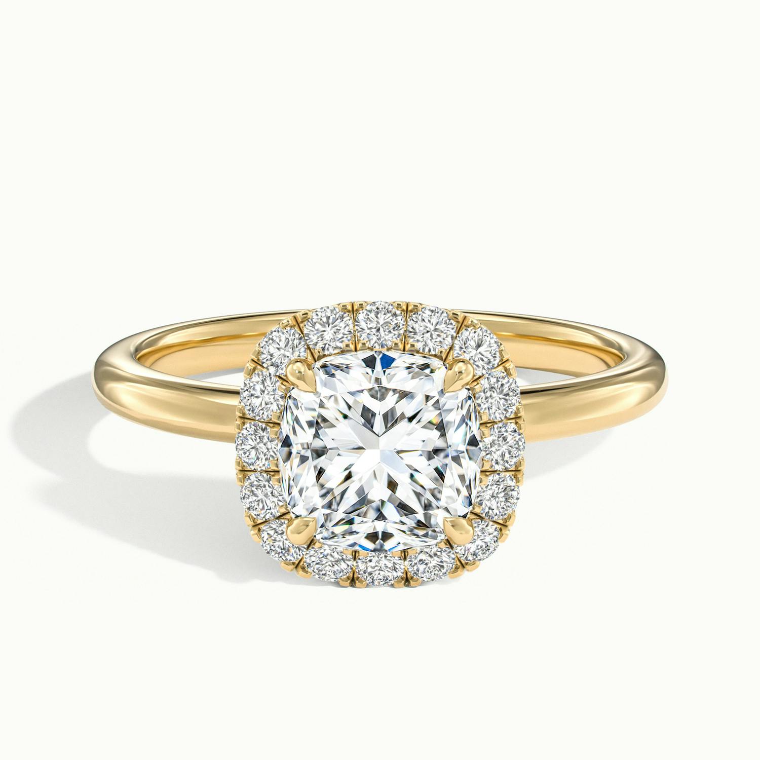 Asteria Cushion Halo Engagement Ring